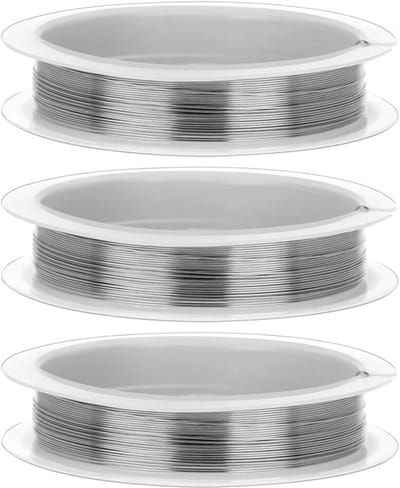 Dailygoods- Knutseldraad 0,4 mm - Sieradendraad - Modellering - Kralen - Decoratie - 3 Rollen (10 meter)