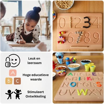 ZenseKids Montessori Schrijfbord - Educatief speelgoed voor thuis - Leren schrijven
