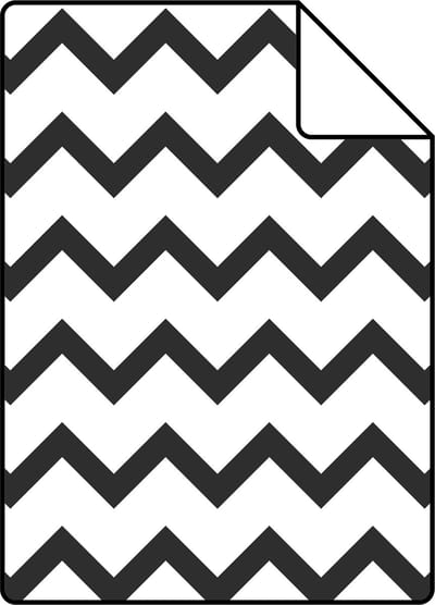 Proefstaal ESTAhome behang zigzag motief zwart wit - 26.5 x 21 cm - 139115-S