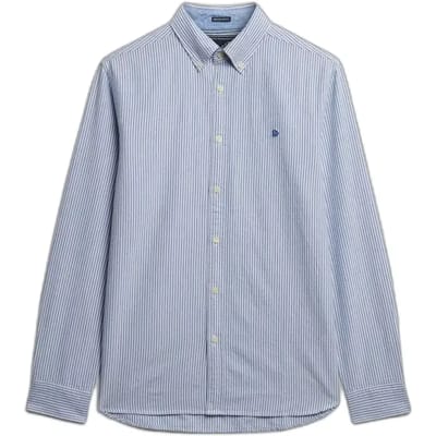Superdry - Preppy Oxford Overhemd met Lange Mouwen - Heren - Lange mouwen shirts