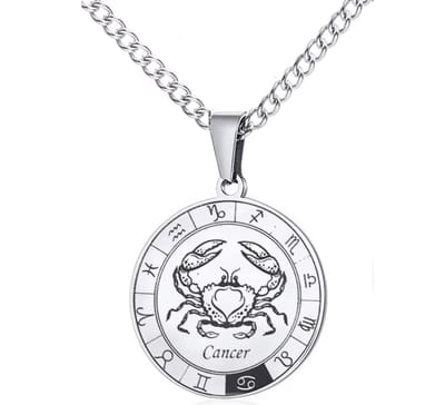 Actie4you® - Sterrenbeeld Ketting – Ketting met Hanger – Horoscoop Ketting – Stalen Ketting – Roestvrijstaal - Kreeft