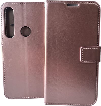 Portemonnee Book Case Hoesje Geschikt voor: Motorola Moto One Fusion Plus -  rose goud