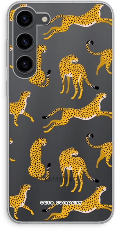 Case Company® - Hoesje geschikt voor Samsung Galaxy S23 Plus hoesje - Luipaard - Soft Cover Telefoonhoesje - Bescherming aan alle Kanten en Schermrand
