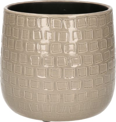 Mica Decorations - Plantenpot/bloempot - Keramiek taupe - D28/H23 cm
