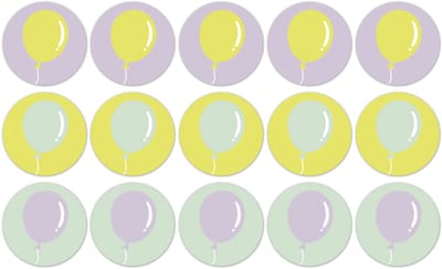 9x Sticker Ballon