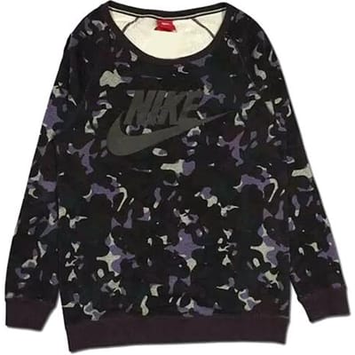 Sweatshirts Nike Femme Violet/Noir Col Rond Modéré 684132-065 XL