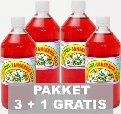 Dr.Dudek SINT-JANSKRUID OLIE PAKKET (3+1 GRATIS) - Janskruidolie - Massageolie - Breuss massage - Maceraat