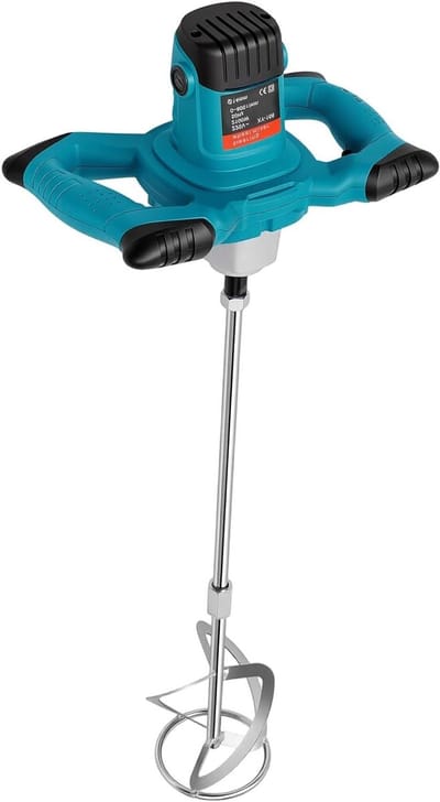 Roerapparaat Elektrisch - Mortelmixer Betonmixer - Gelijkmatig Mengen - 6 Snelheden Instelbaar - 2100 Watt - Blauw