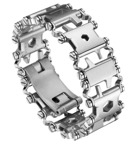 Multifunctionele Armband - Multitool Armband - Outdoor Activiteiten - 29 Gereedschappen - Verstelbaar - Zilver