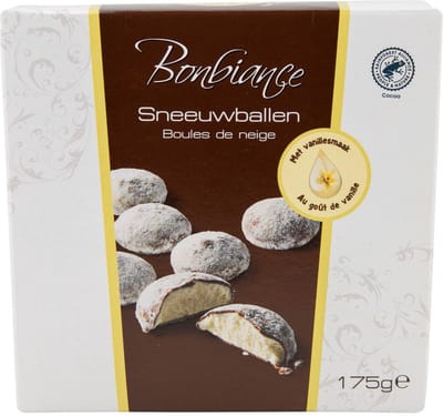 Bonbiance - Sneeuwballen Bonbons - 175 Gram - Chocolade - Zoetwaren - Cadeau - Geschenk - Luxe Chocolade