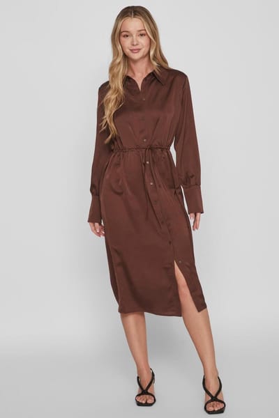 VILA - VIELLETTE L/S SHIRT DRESS - NOOS - Dames - Jurken