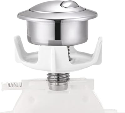 Toilet Knop - Spoelknop - Water Besparen - Modern Dubbel Spoelsysteem - 4.8x5.4 cm - Zilver
