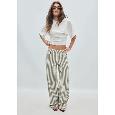 Stradivarius B08 T-shirt met korte mouw  Ecru M