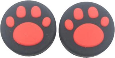 KELERINO. Thumb Grip geschikt voor Nintendo Switch - 2 stuks - Cat - Rood