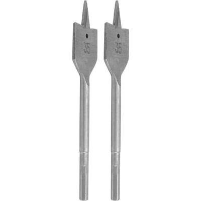 Lot de 2 mèches plates à bois en acier à haute teneur en carbone, outil à main de menuiserie, quincaillerie 35 mm