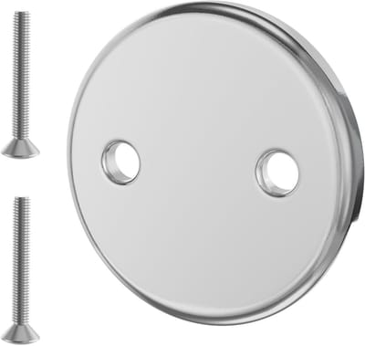 Badkuip Overloop - Afvoerplaat Douche - Lekken Voorkomen - Roestvrij Staal - 3.4 Inch Diameter - Chroom