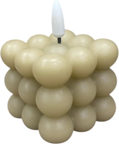 Countryfield - Led - Kaars - Bubble - Taupe