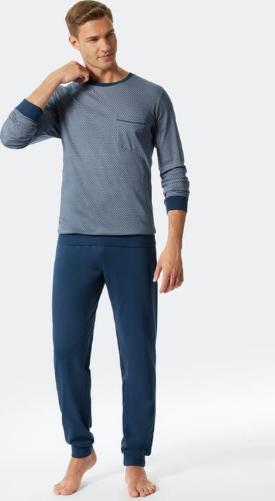 Schiesser – Fine Interlock  – Pyjama – 176686 – Blue - 60