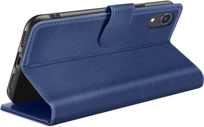 Zanae, Hoesje geschikt voor iPhone XR - Wallet Case met Stand & Magneetsluiting, Nachtblauw