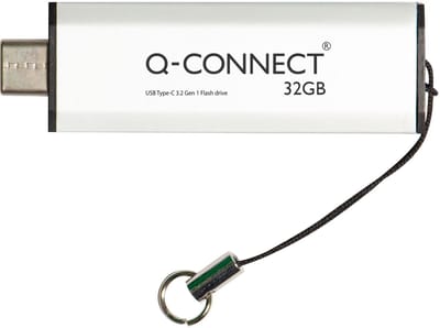 Q-CONNECT USB-C stick 3.2 Gen1, zilver, 32 GB