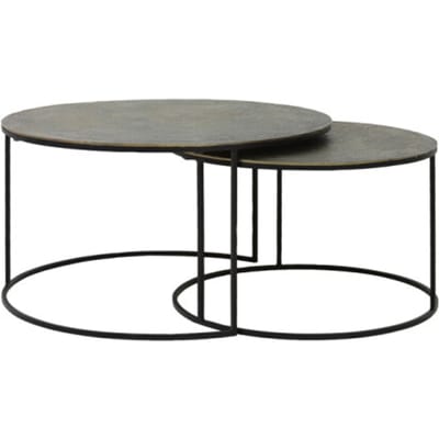 Light & Living Salontafel Rengo - Antiek Brons - Ø61+Ø76cm - Modern