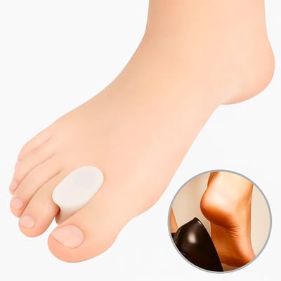 Teenspreider I Siliconen Teencorrector I Hallux Valgus I Teen Recht Maken I Toe Straigntner I Wit I 1 Paar