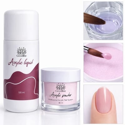 Goodbitz - Acrylpoeder en acrylvloeistof - 2-delig - Acryl - Acryl poeder - Acrylpoeder set - Acryl set - Acryl vloeistof - Acrylvloeistof - Acryl nagels - Acryl nagels starterspakket