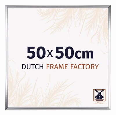 Fotolijst 50x50 cm - Kunststof - Zilver Hoogglans - Angers