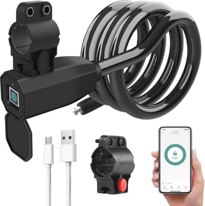 Slim Digitale Fietsslot met Vingerafdrukbeveiliging en USB-Oplaadfunctie