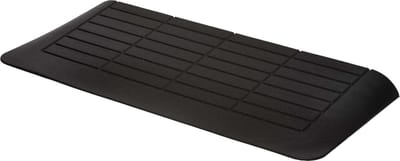 Deluxe Rubberen Drempelhulp 4,0 cm - Toepassingsgebied: Binnen, Buiten - Breedte: 90 cm - Hoogte: 4 cm - Diepte: 31 cm - Antislip - Oprijplaat - Drempelhelling - Oprijhelling