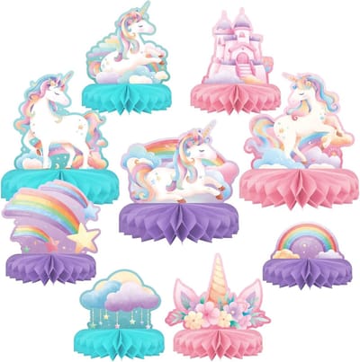 Solidchoice - Unicorn Verjaardagsfeestset met Regenboogdecoraties