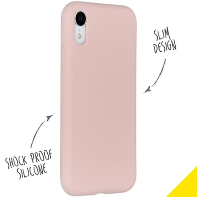 Accezz Hoesje - Geschikt voor Apple iPhone XR - Liquid Silicone Backcover - Roze