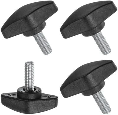 Set van 4 Duimschroeven M6 x 16 mm, Plastic T-Handgrepen, Klemknoppen voor Apparatuur en Bevestiging