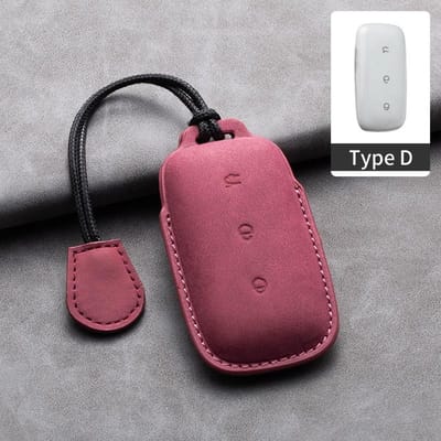 Leren Afstandsbediening Sleutelhoesje voor Geely Galaxy L7 L6 Max 1.5T Plus Air Pro Suede Sleutelhanger