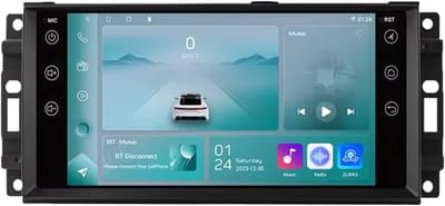 Autoradio met bluetooth - Carplay - Voor Jeep Cherokee, Compass, Commander, Wrangler, 300c, Dodge Kaliber & Liberty - Geschikt voor Apple en Android - Stereo - Navigatie - Navigatiesysteem auto - 1GB 32GB