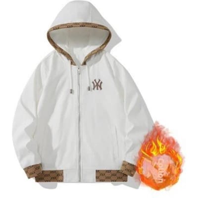 Nouvelle Veste à Capuche de Mode de Luxe Léger pour Homme avec Broderie Industrielle Lourde M gray