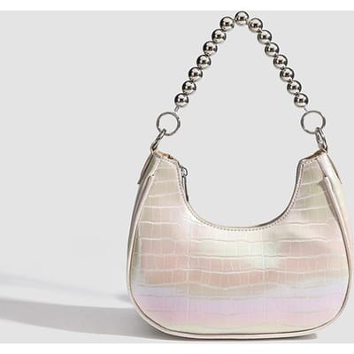 Niche Design Halve Maan Tas Dames Herfst Mode Crossbody Tas Krokodil Kraal Hand Onderarm Tas gray