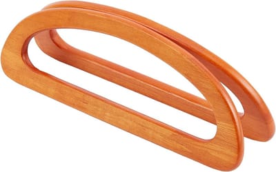 2 Stuks Houten Handvatten voor Tassen, D-vormige Handvatten voor Handgemaakte Tassen, Vervangende Handvatten voor Haken en Strooptassen
