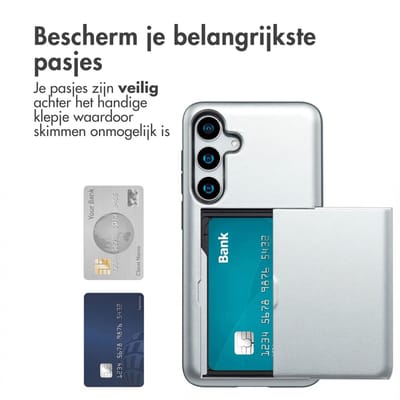 imoshion Hoesje met Pasjeshouder - Geschikt voor Samsung Galaxy S25 Plus - Grijs