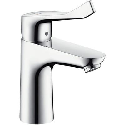 Hansgrohe Focus 1 greeps wastafelkraan - 100 Care - coolstart - met verlengde greep - zonder afvoer - ecosmart - hoogglans chroom