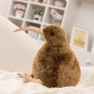 1228Cm Simulatie Bruine Kiwi Pluche Speelgoed Zacht Gevuld Dier Pop Levensgetrouw Vogel Speelgoed Kiwi Kussen Cadeaus 12cm bruin