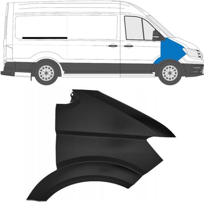 Voorste spatbord voor Volkswagen Crafter 2017- / Rechts