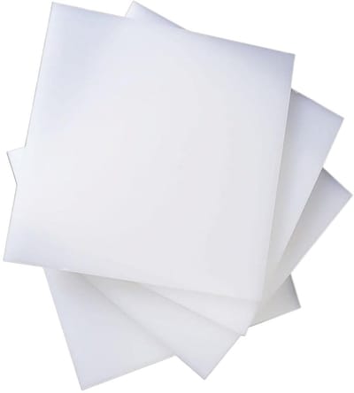 Polypropyleen Plaat - Kunststof Vel - Doe-het-zelf Projecten - Voedselveilig Materiaal - 200x300mm 10mm - Wit