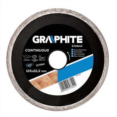 Graphite - Diamentzaagblad - 125mm - Keramiek Snijden - Voorbouwtoepassingen