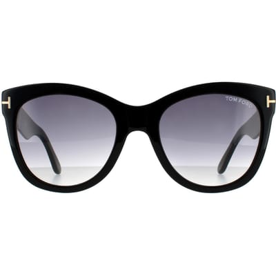 Tom Ford zonnebril Wallace FT0870 01B Shiny Black Smoke Gradiënt