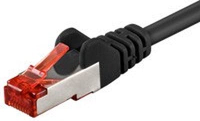 Danicom CAT6 S/FTP (PIMF) patchkabel - 0,25 meter zwart - netwerkkabel - internetkabel - UTP kabel - RJ45 - 1000 mbit/s