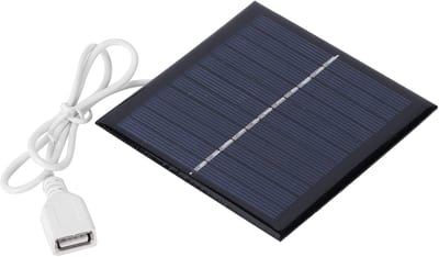 Zonnepaneel - Energie module - Apparaten opladen - Hoog rendement - 95x95mm - Zwart