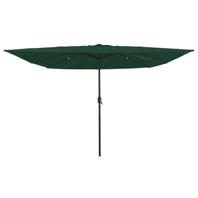 vidaXL - Tuinparasol - Groen - 295 - x - 295 - x - 245 - cm - Polyester - en - Staal