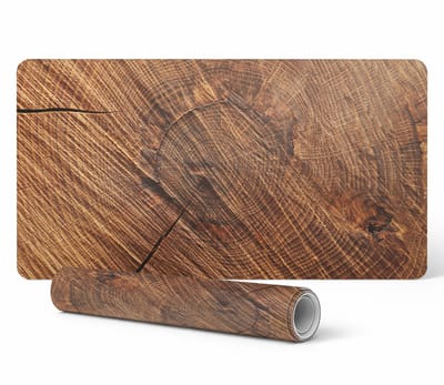 Antislip beschermmat voor op het bureau met houtnerfprint 90x45 cm