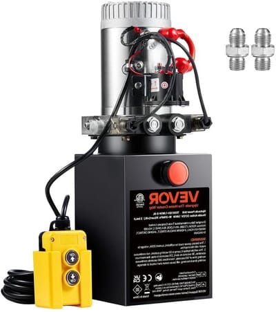 Hydraulische Pomp - Krachtstation Generator - Machines Hefwerk - Dubbelwerkend Systeem - 8 Liter Tank - Zwart